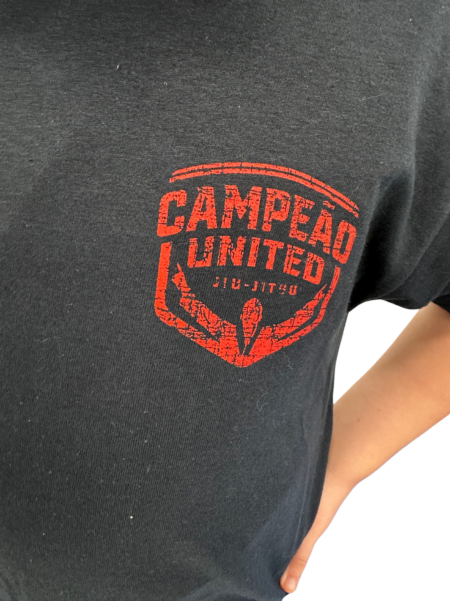 Youth Left Chest Logo Tee // Black -Red