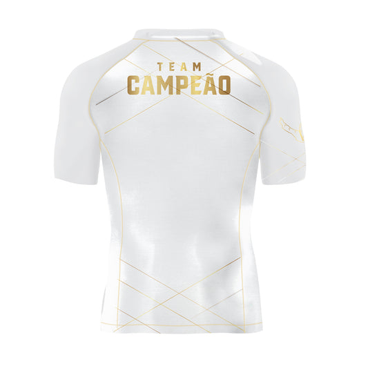 Athlete Rashguard White/Gold - Short Sleeve
