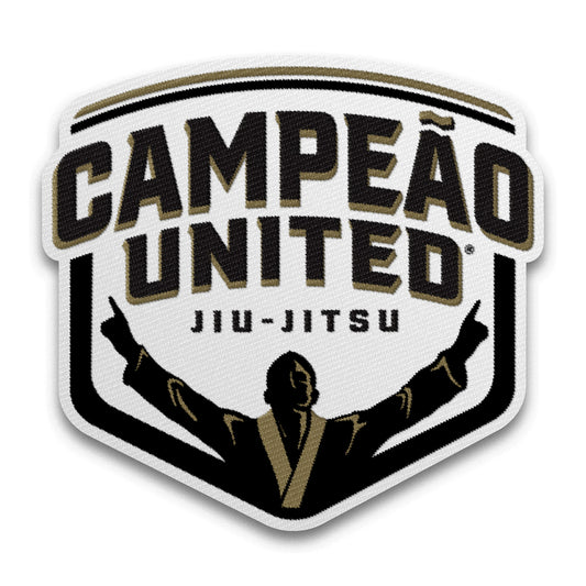 10" Campeão Back Patch // Gold & White