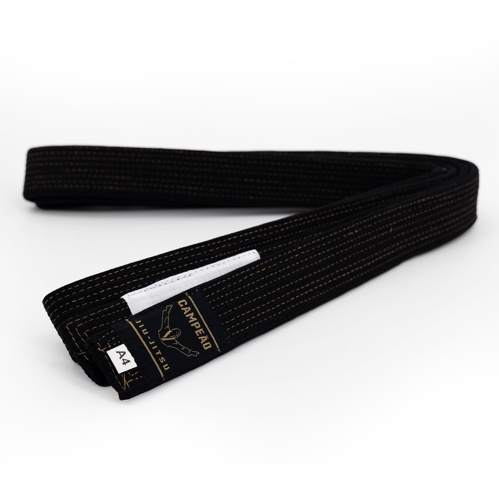 Premium Adult Jiu Jitsu Belt White Bar Black Belt