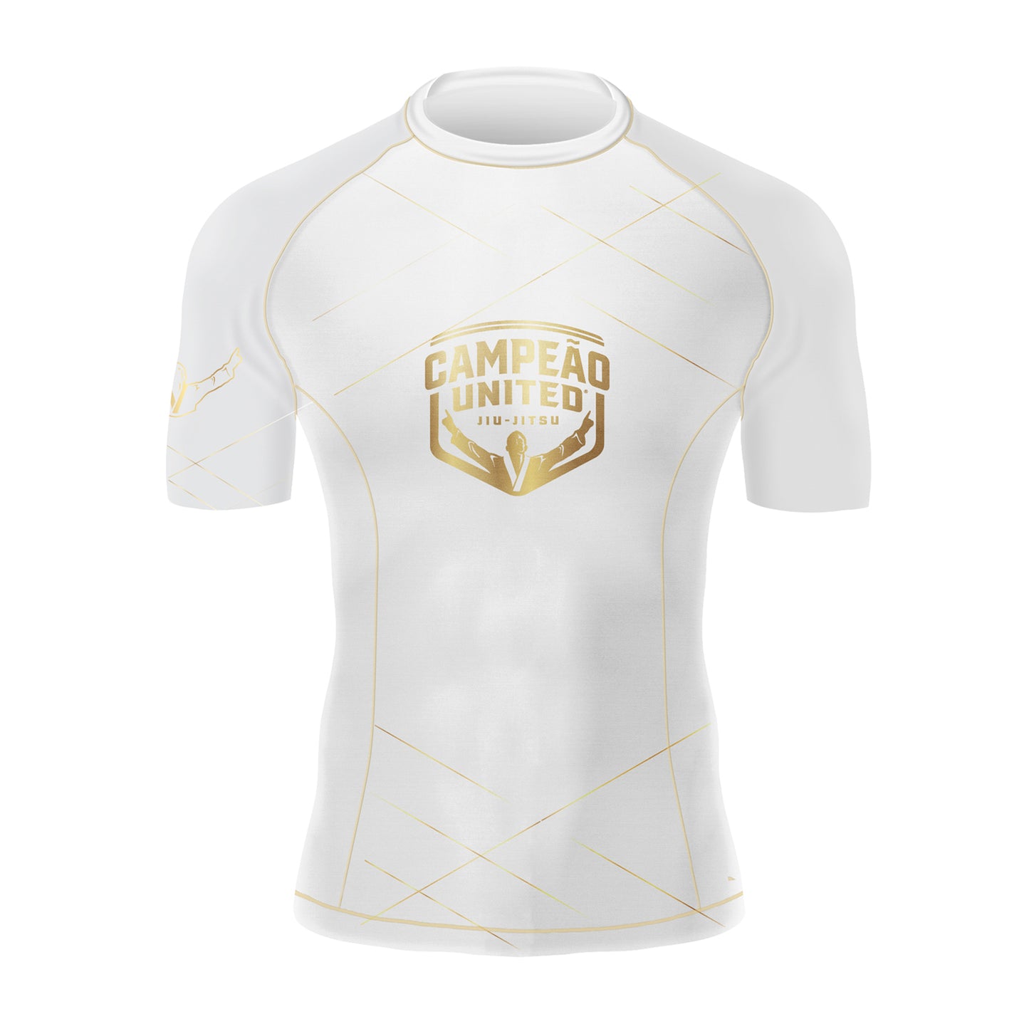 Athlete Rashguard White/Gold - Short Sleeve
