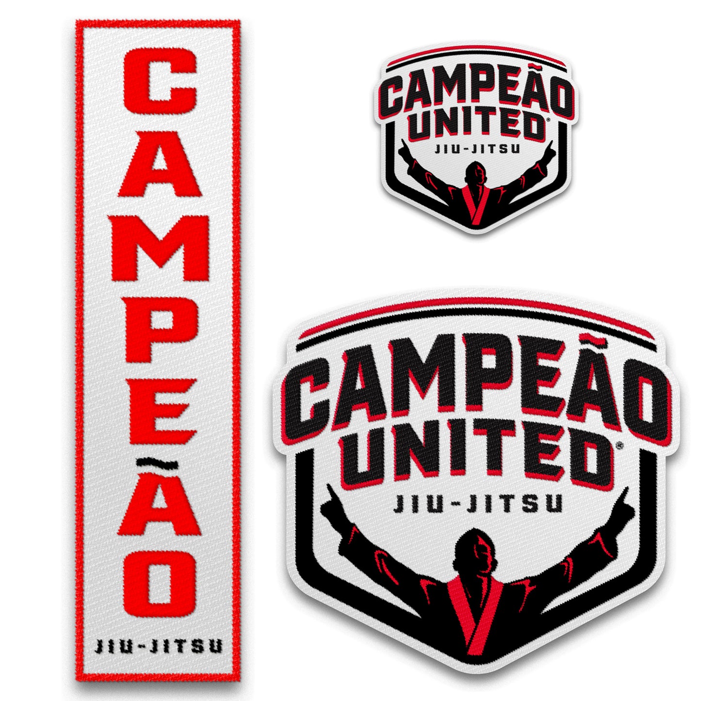 Campeão Lapel Patch // Red & White (Youth)